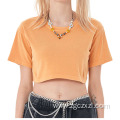 Vintage Sexy Cropped Navel Women's Cropped T-Shirt